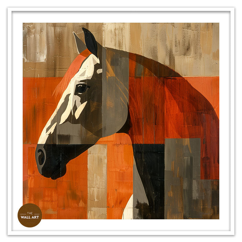 HORSE IN RED SHADE