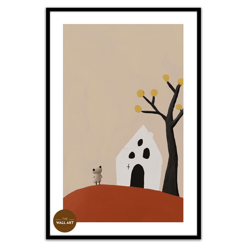 HOUSE AND TREE ON RED HILL