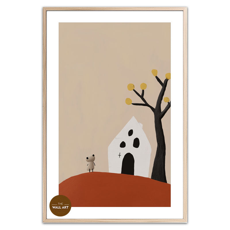 HOUSE AND TREE ON RED HILL