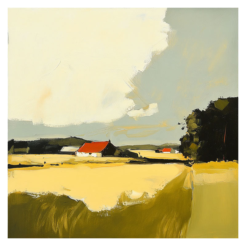 HOUSES ON YELLOW FIELD