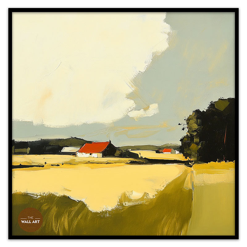 HOUSES ON YELLOW FIELD