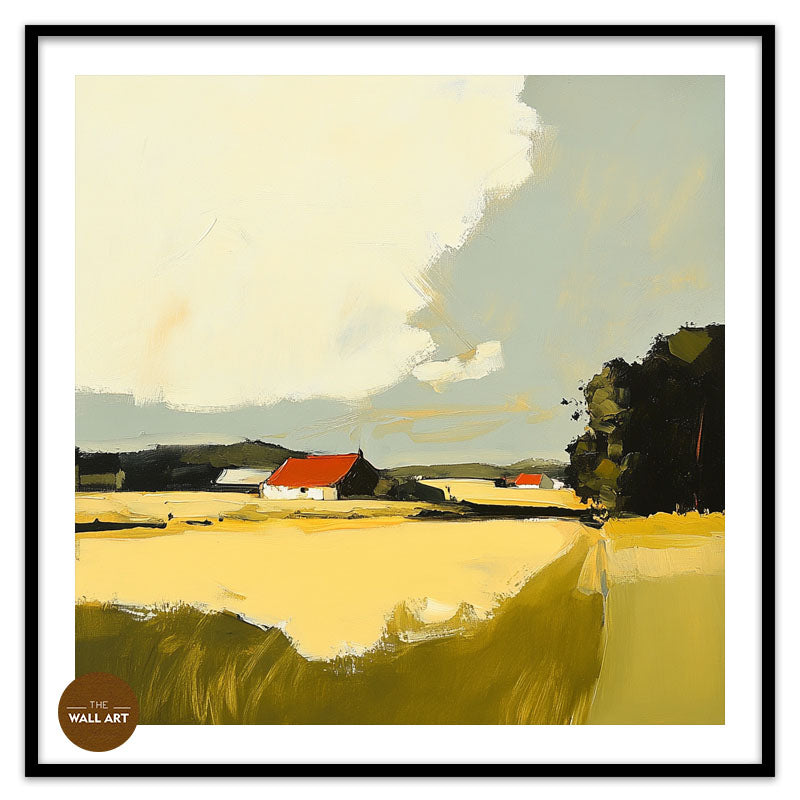 HOUSES ON YELLOW FIELD