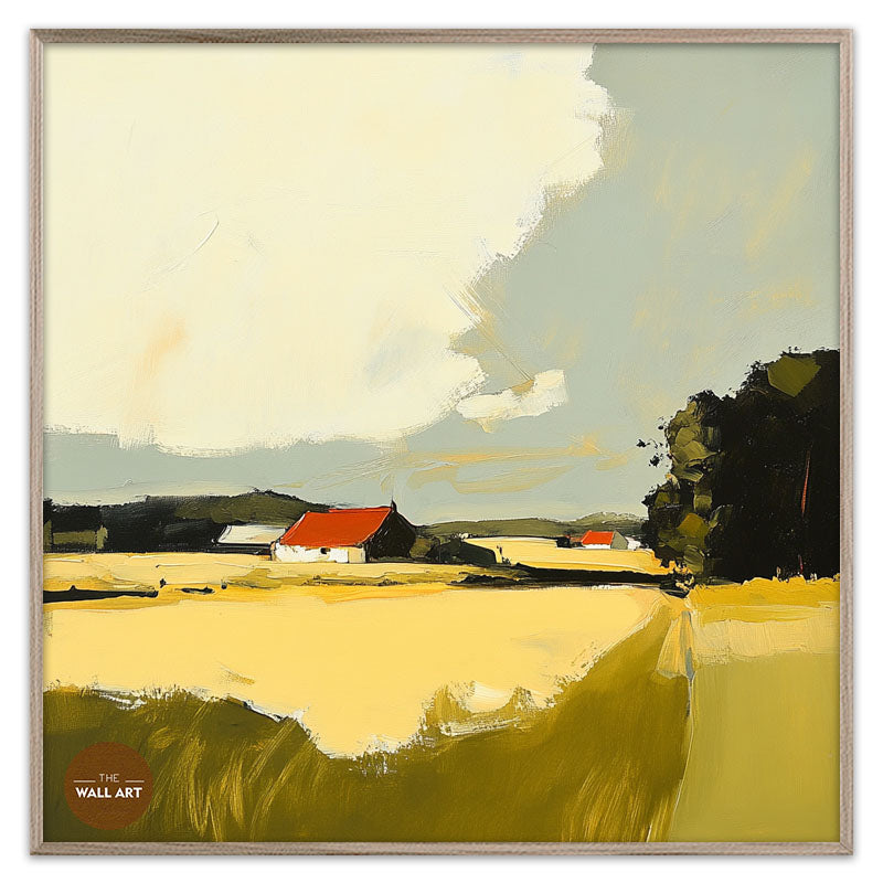 HOUSES ON YELLOW FIELD