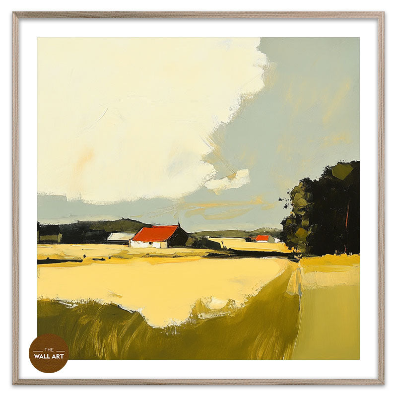 HOUSES ON YELLOW FIELD