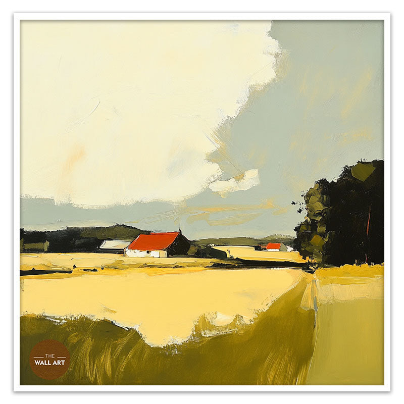 HOUSES ON YELLOW FIELD