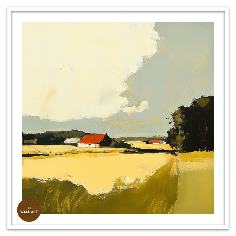HOUSES ON YELLOW FIELD
