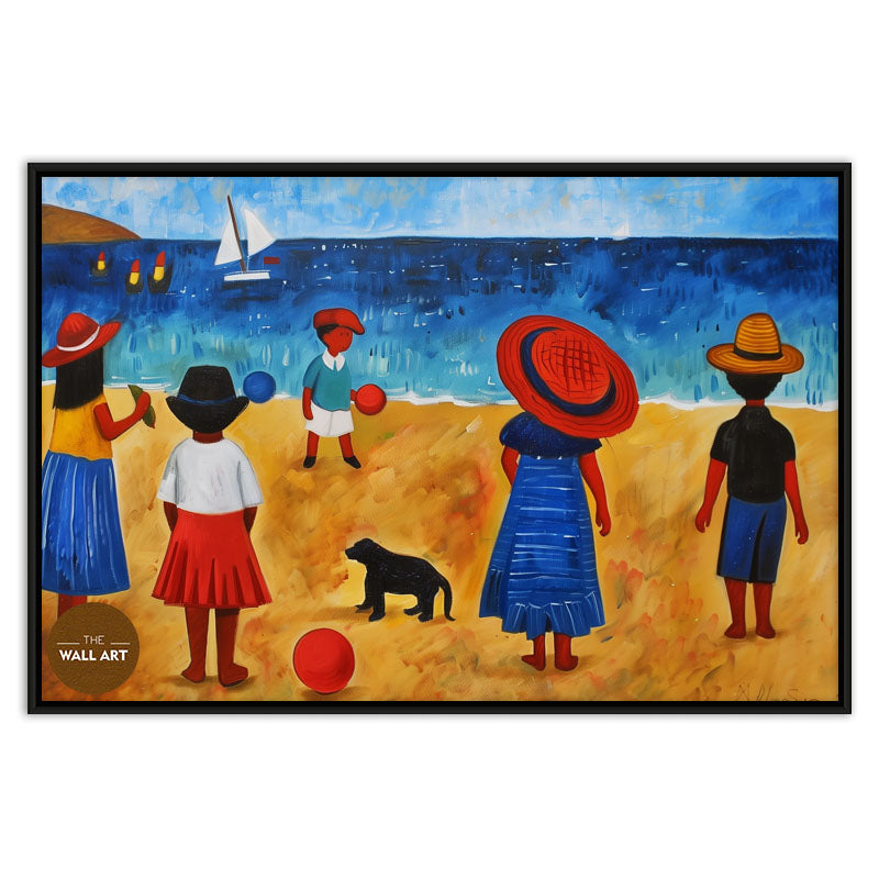 KIDS ON VIBRANT BEACH II
