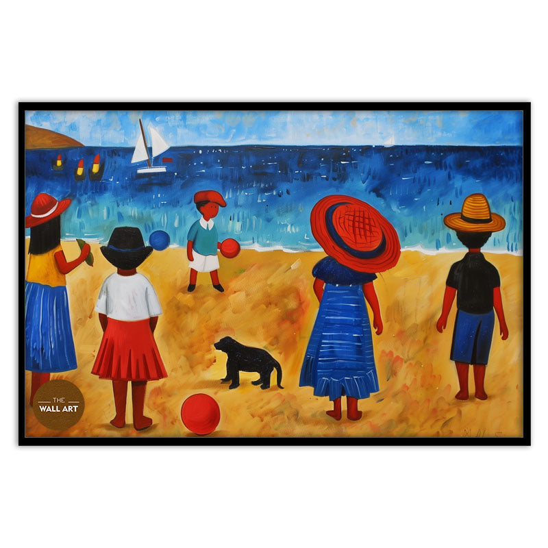 KIDS ON VIBRANT BEACH II