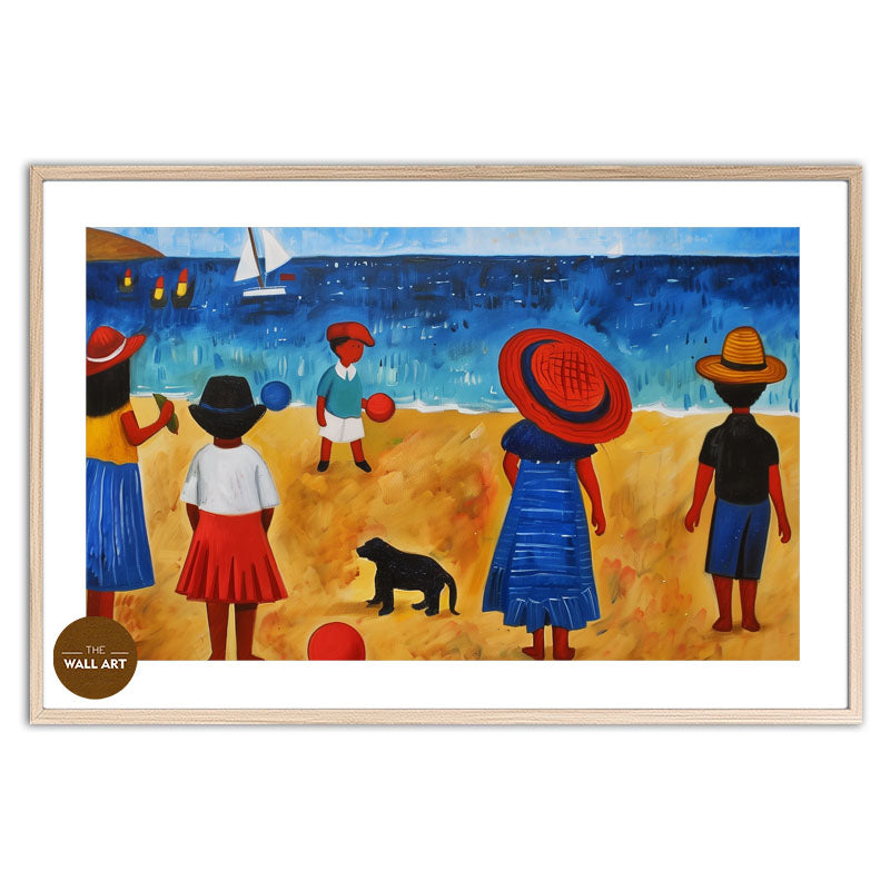 KIDS ON VIBRANT BEACH II