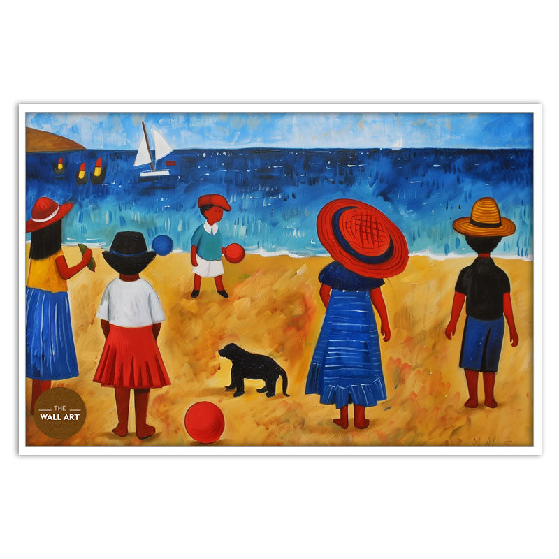 KIDS ON VIBRANT BEACH II