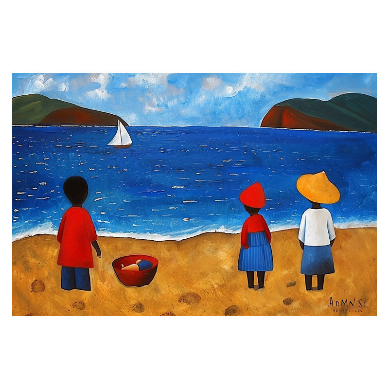 KIDS ON VIBRANT BEACH IV
