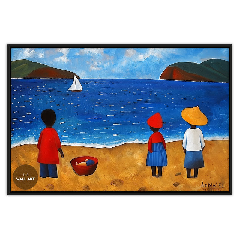 KIDS ON VIBRANT BEACH IV