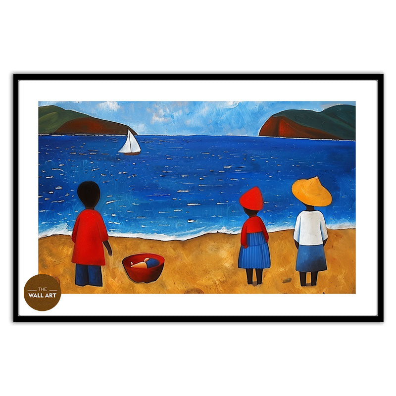 KIDS ON VIBRANT BEACH IV
