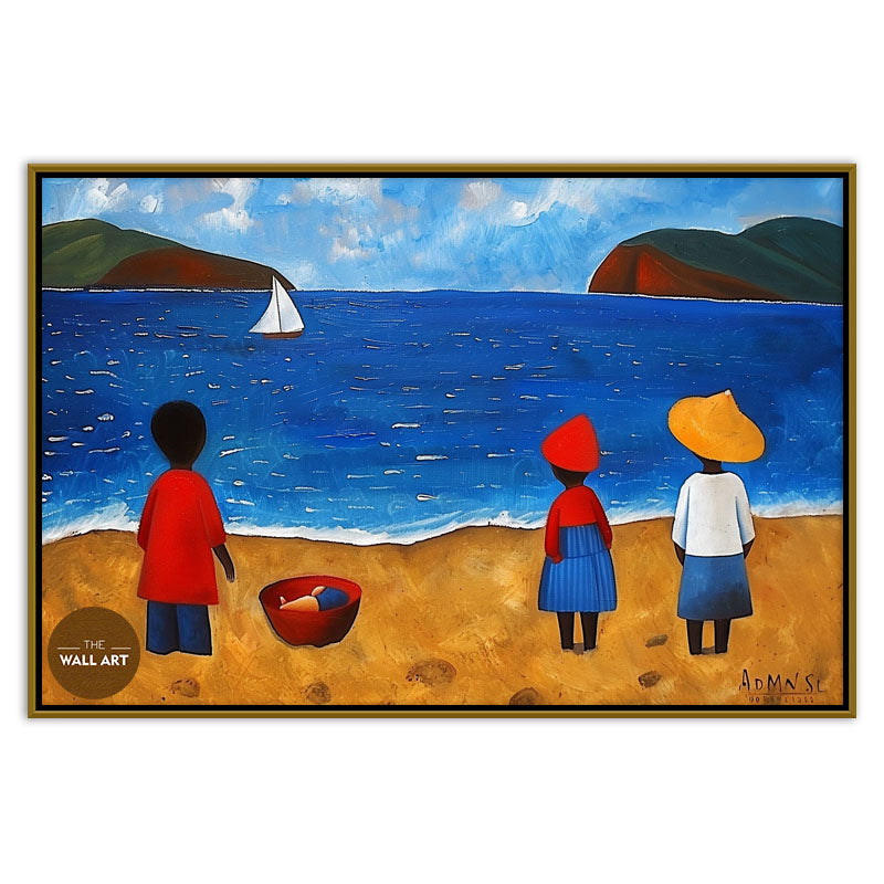 KIDS ON VIBRANT BEACH IV