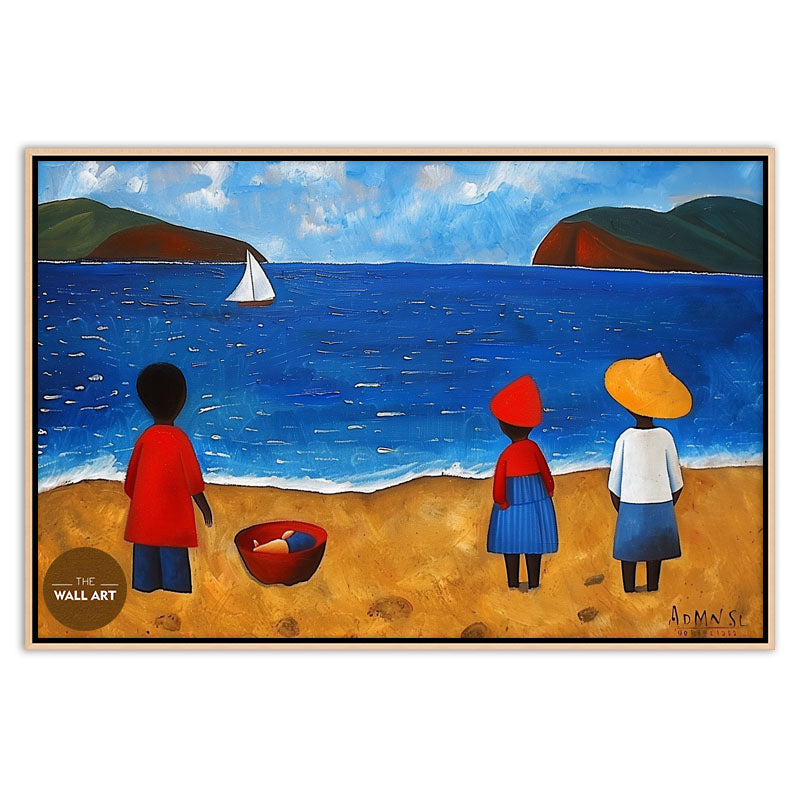 KIDS ON VIBRANT BEACH IV