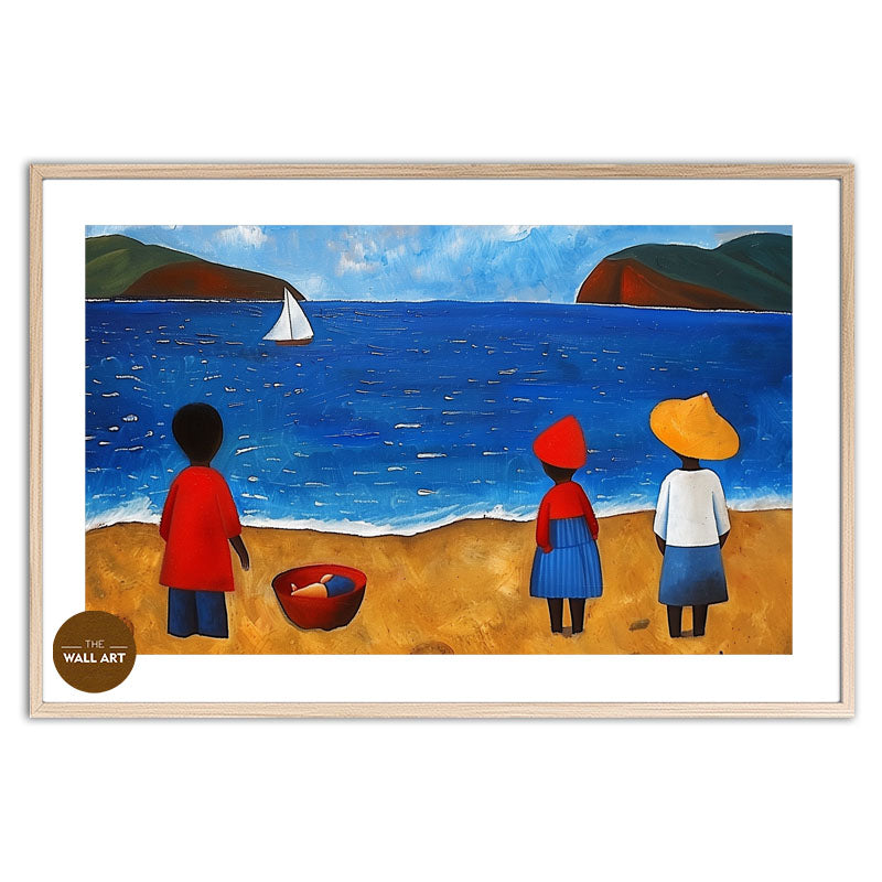 KIDS ON VIBRANT BEACH IV