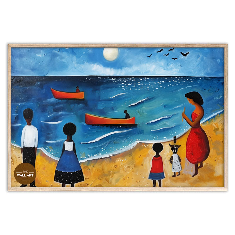 KIDS ON VIBRANT BEACH V
