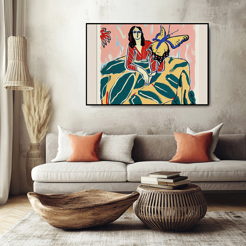 LADY AND BUTTERFLY