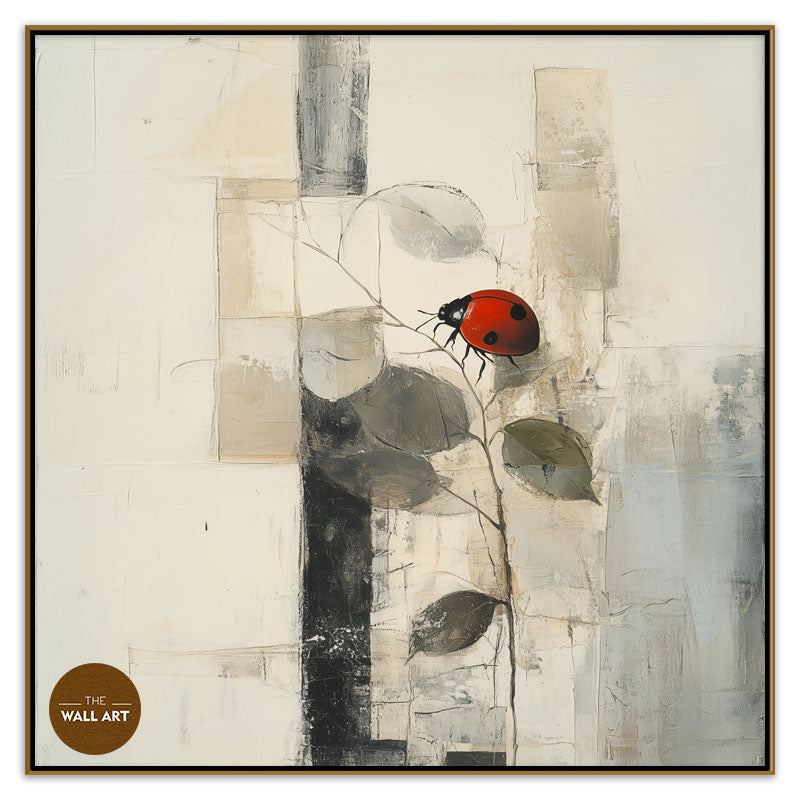 LADY BUG ON LEAVES