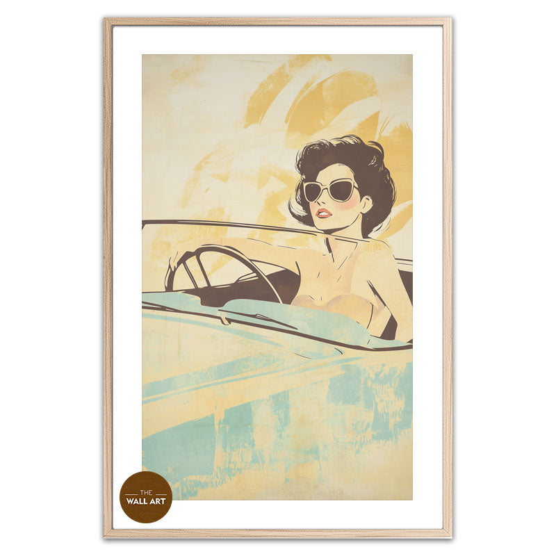 LADY IN BLUE CAR