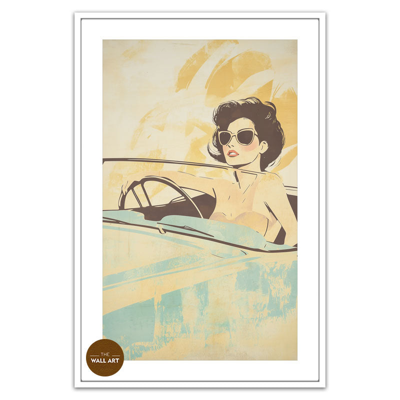 LADY IN BLUE CAR