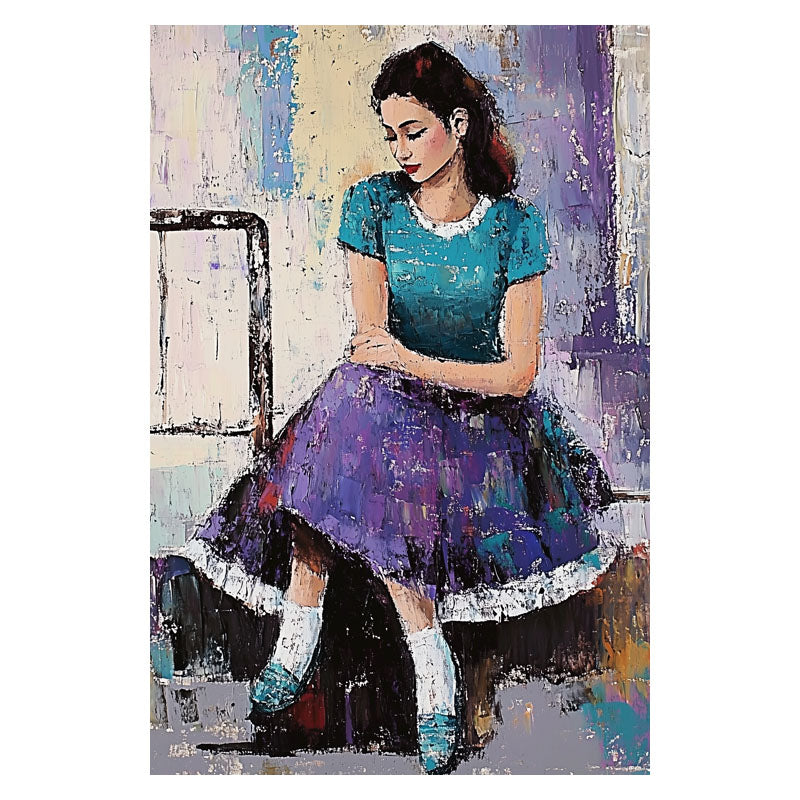 LADY IN PURPLE DRESS