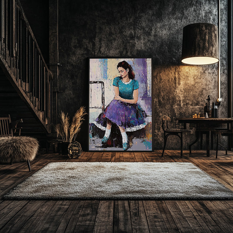 LADY IN PURPLE DRESS