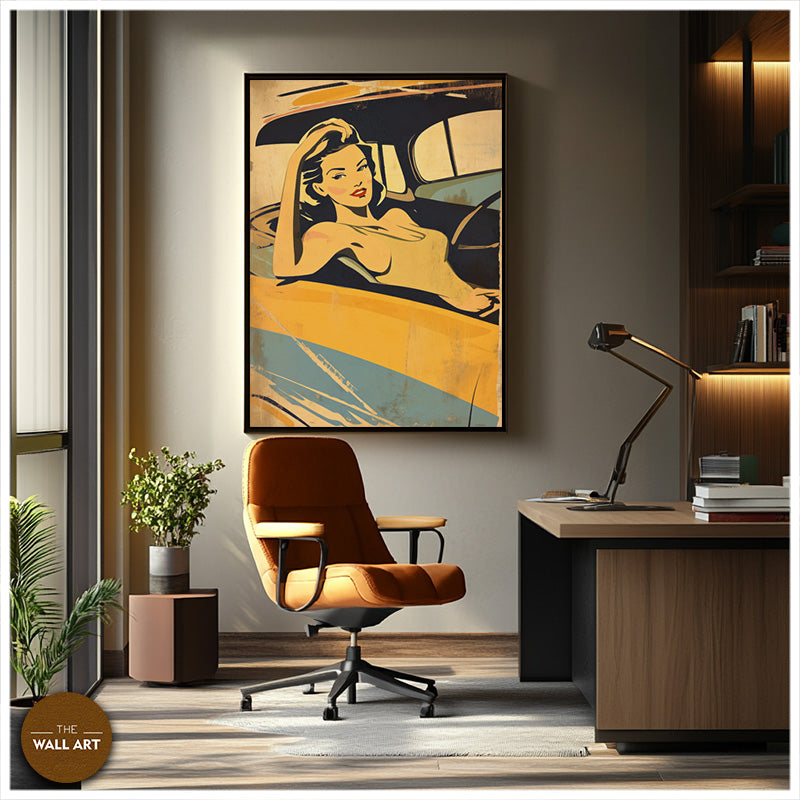 LADY IN YELLOW CAR