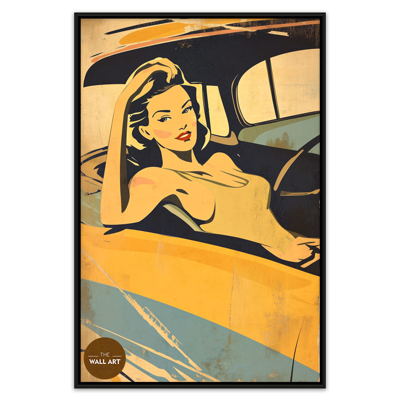 LADY IN YELLOW CAR