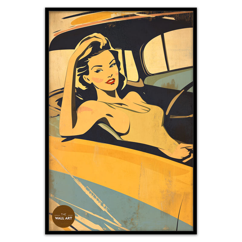 LADY IN YELLOW CAR