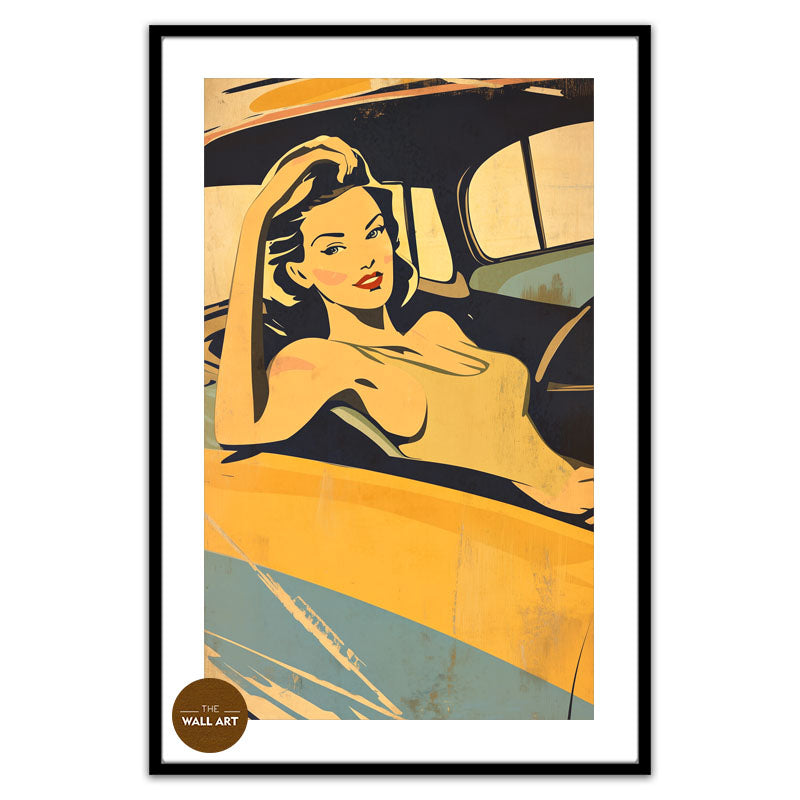 LADY IN YELLOW CAR