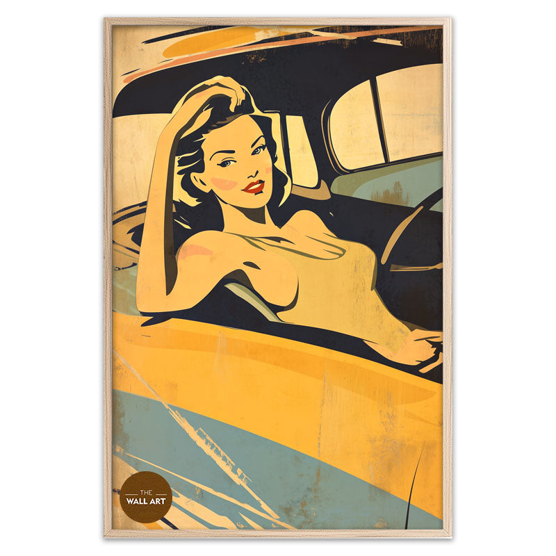 LADY IN YELLOW CAR