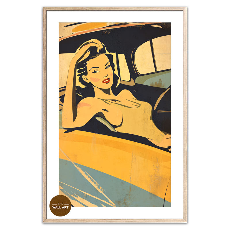LADY IN YELLOW CAR