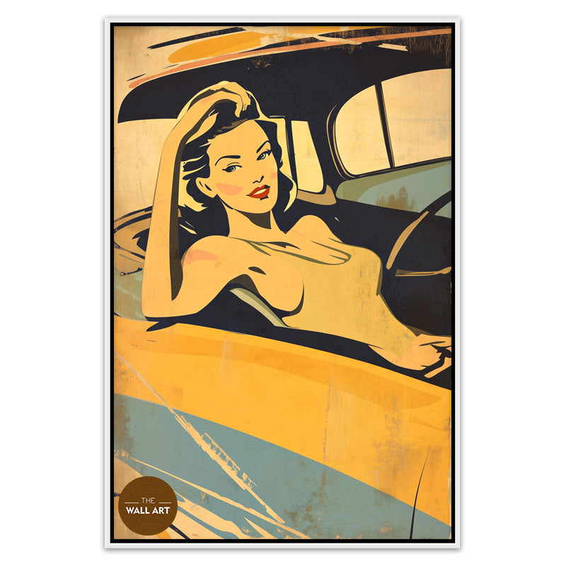 LADY IN YELLOW CAR