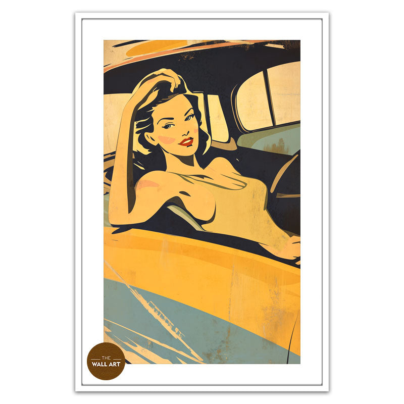 LADY IN YELLOW CAR