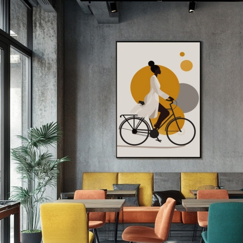 LADY RIDING BIKE II