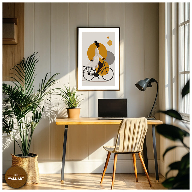 LADY RIDING BIKE II