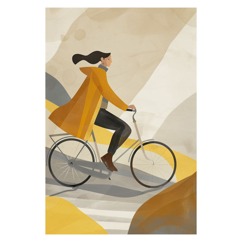 LADY RIDING BIKE I