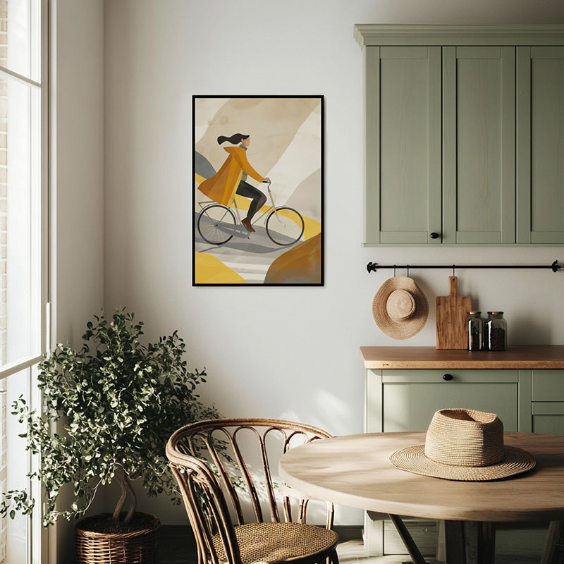 LADY RIDING BIKE I