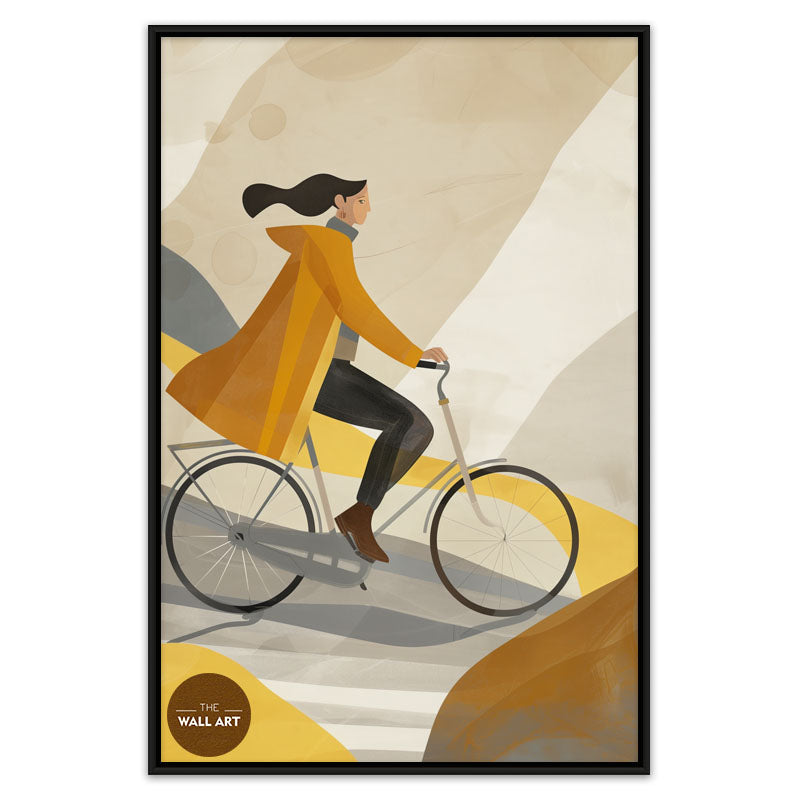 LADY RIDING BIKE I