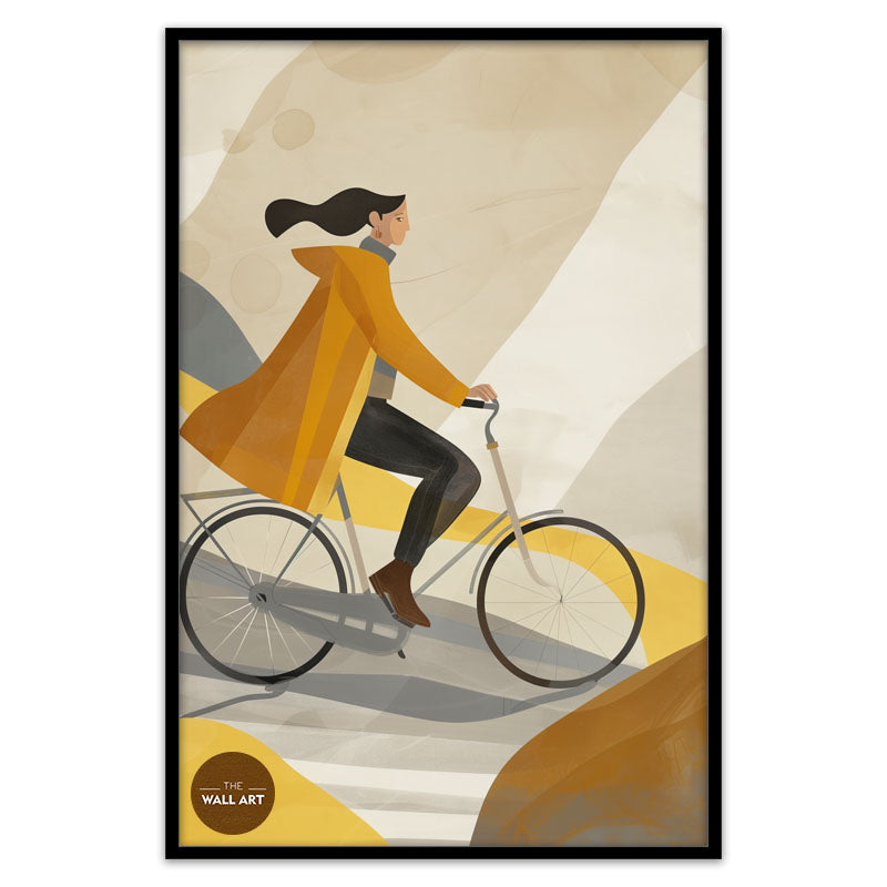 LADY RIDING BIKE I