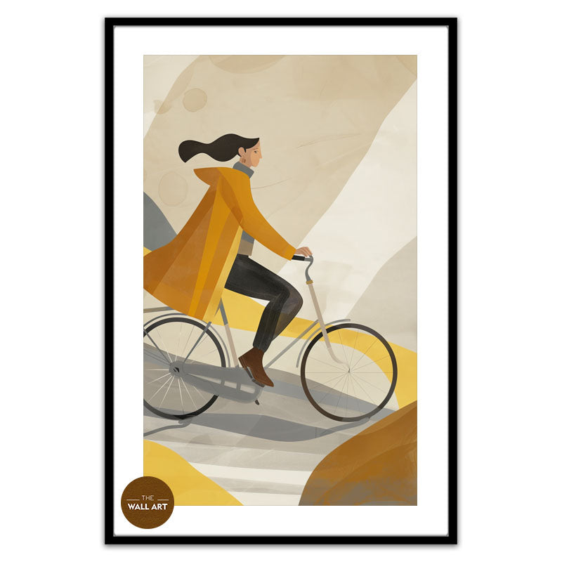 LADY RIDING BIKE I