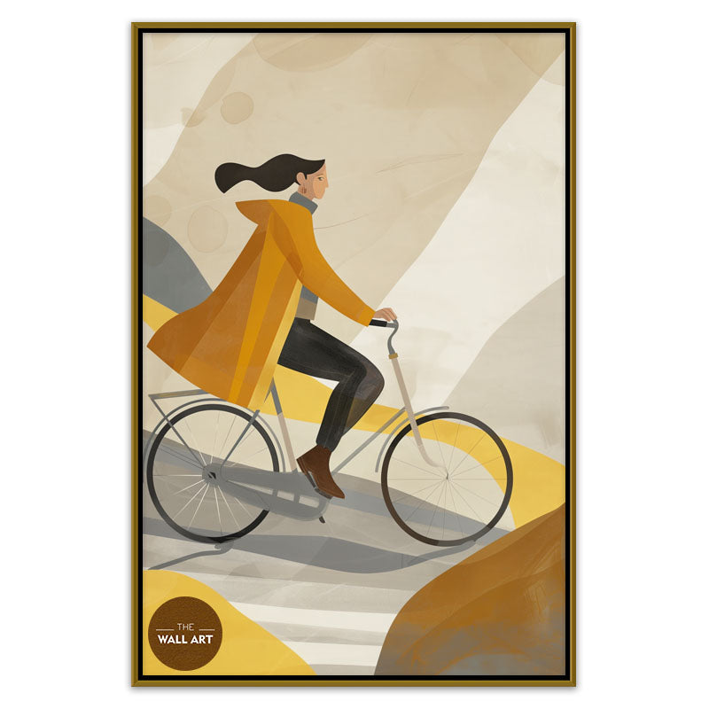 LADY RIDING BIKE I