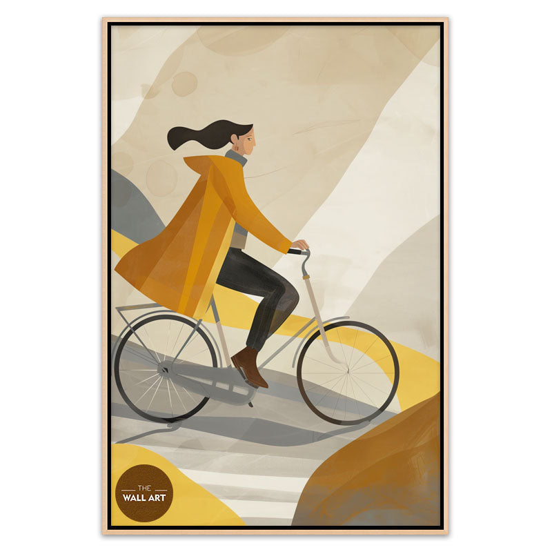 LADY RIDING BIKE I