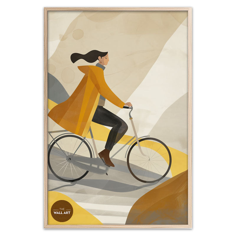LADY RIDING BIKE I