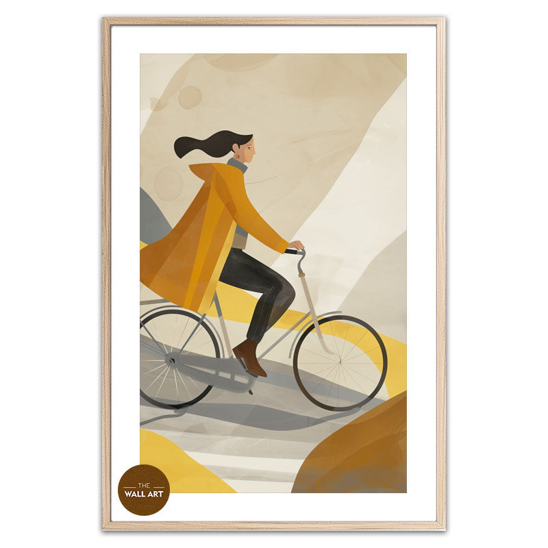 LADY RIDING BIKE I