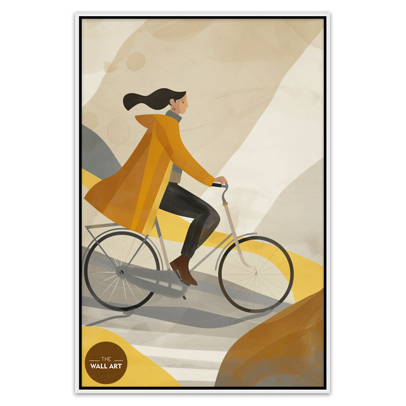 LADY RIDING BIKE I