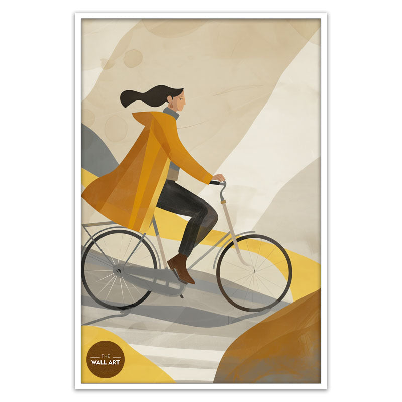 LADY RIDING BIKE I
