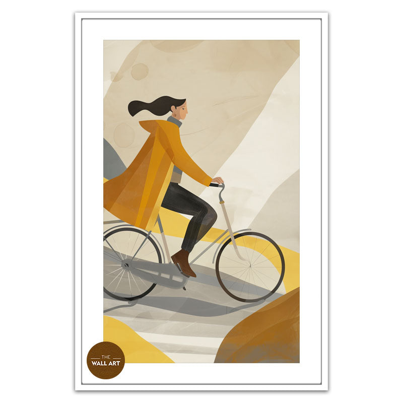 LADY RIDING BIKE I