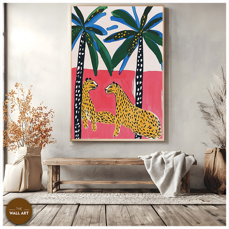LEAPARDS UNDER THE PALMS II